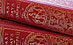 Gilt silk book spines